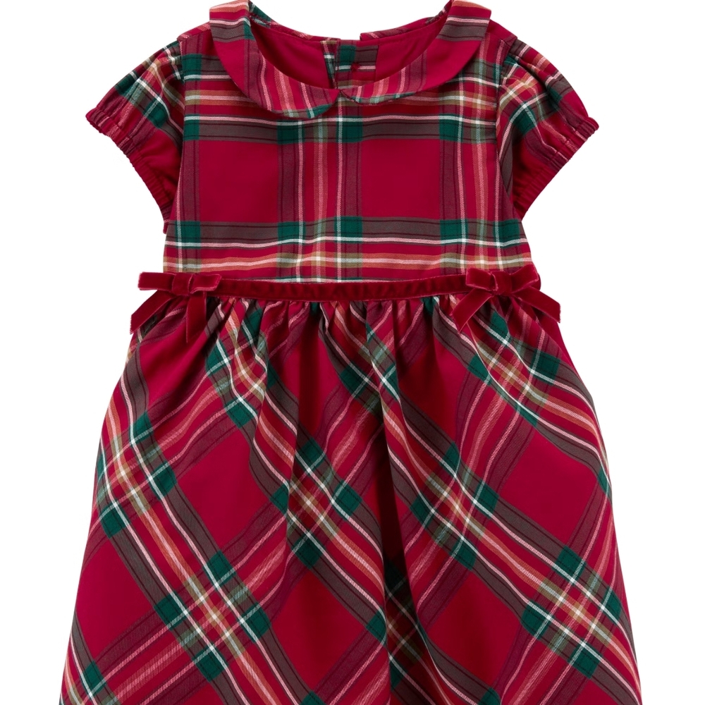 Plaid Red and Green Dress